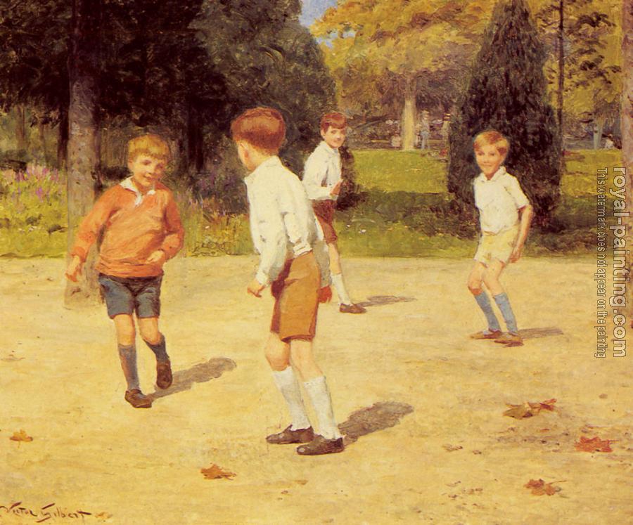 Victor Gabriel Gilbert : Boys Playing Victor Gabriel Gilbert : Boys Playing